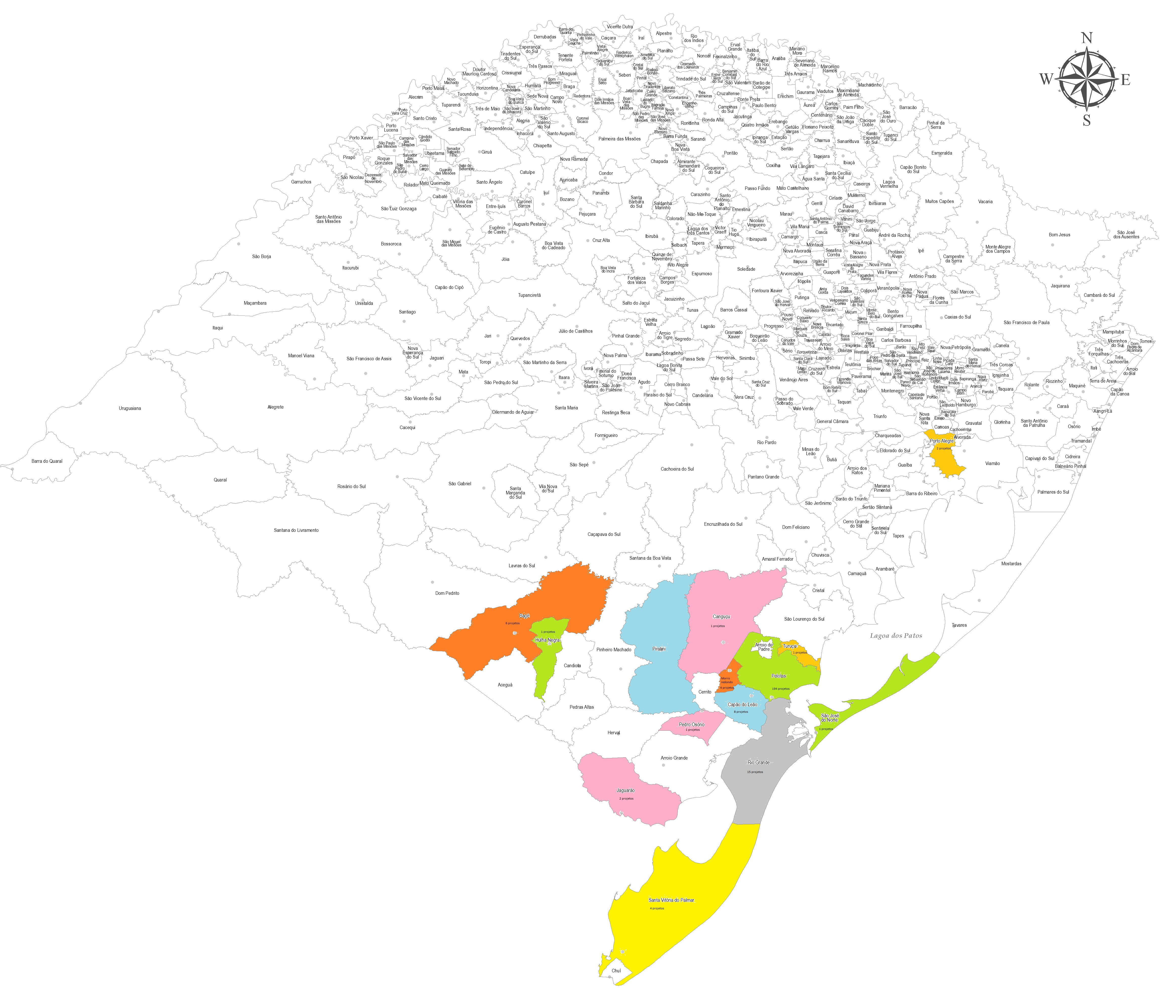 Mapa de atuação da HPR Engenharia